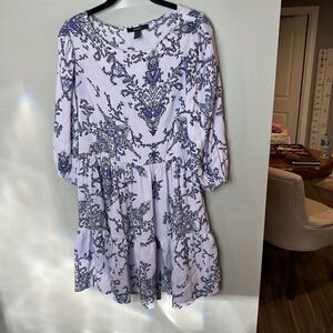 Forever 21 Boho Chic Purple Babydoll Dress Small